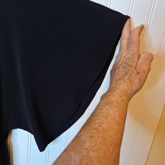 Star Vixen Womens Size 3X Pullover Dress Flutter Sleeve Elastic Waist Black Goth - Picture 4 of 7